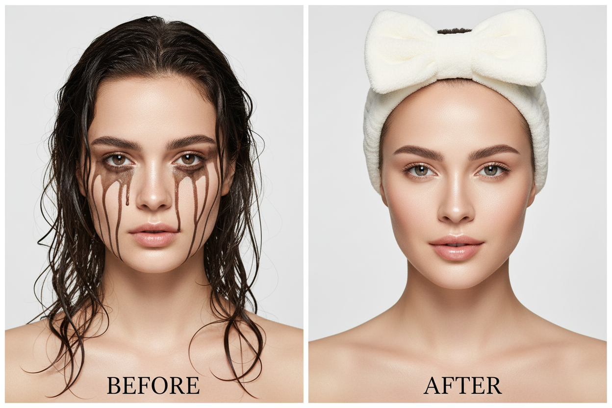 Before/After Face with Spa Headband