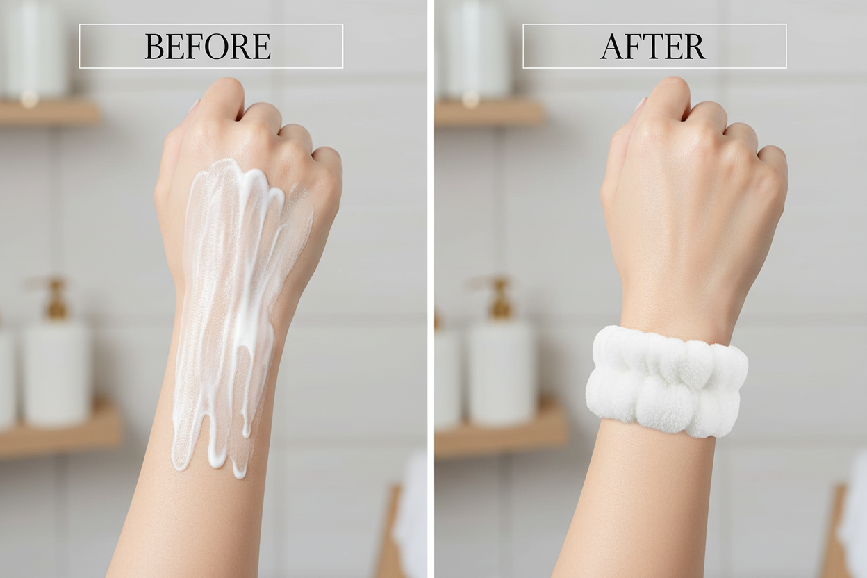 Before/After with Spa Wristband